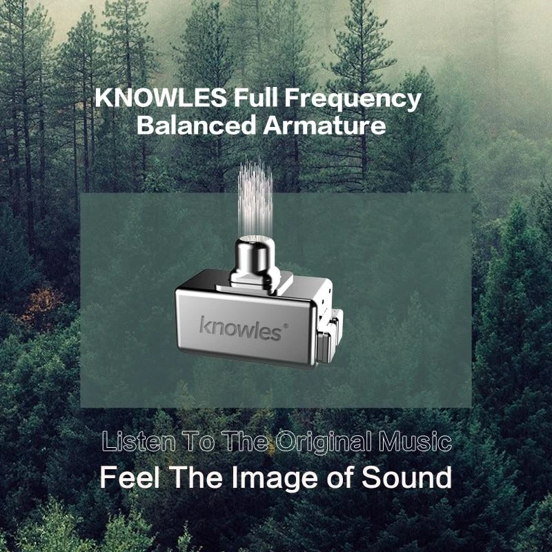 AUDIOSENSE DT100 Knowles Single Balanced Armature Earphones IEMs - Image 2