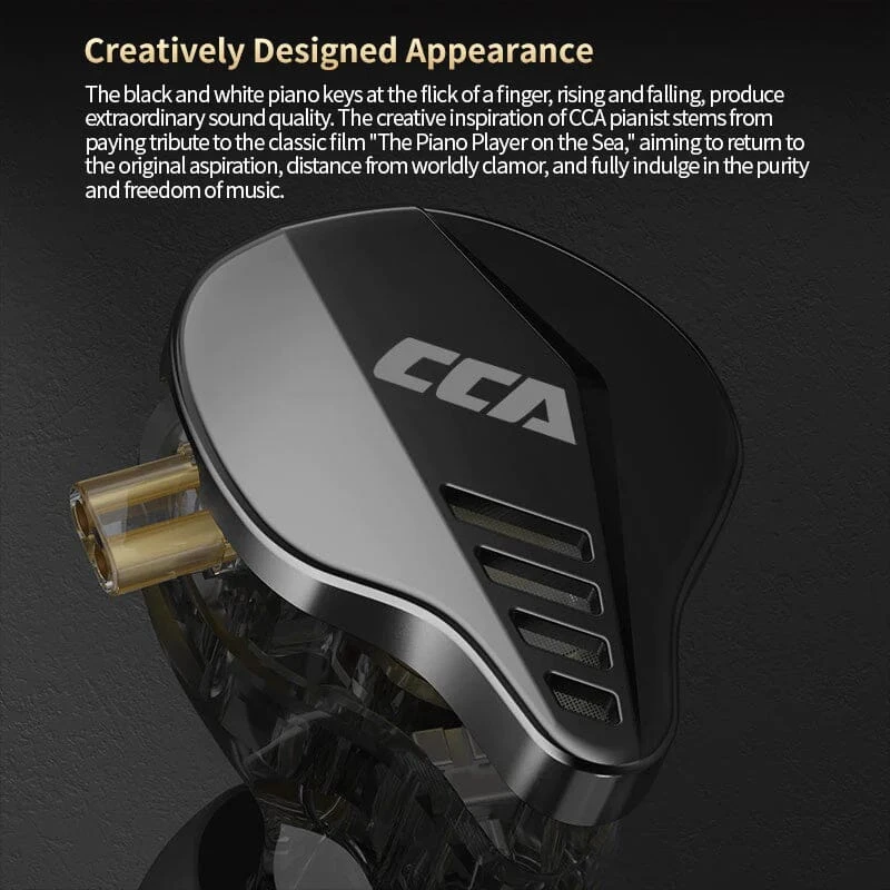 CCA PIANIST 1DD+2BA Hybrid IEM Metal Wired Headphone In-Ear Monitor - Image 5