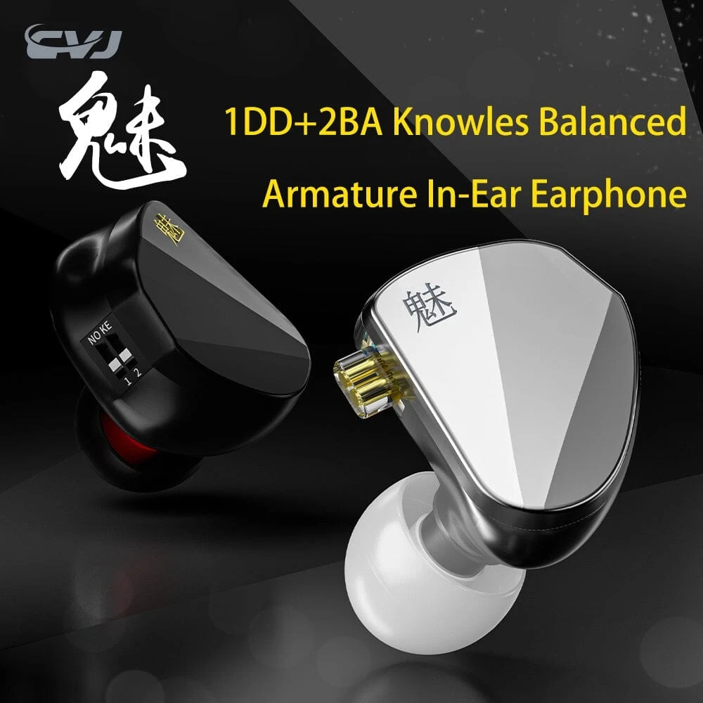 CVJ Mei 1DD + 2BA Knowles Balanced Armature Hybrid In-Ear Earphone - Image 2