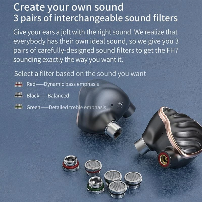 FiiO FH7 Flagship 13.6mm Beryllium DD + 4BAs IEMs - Image 3