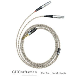 GUCraftsman 6N Silver Balance Headphone Upgrade Cable For Focal Utopia