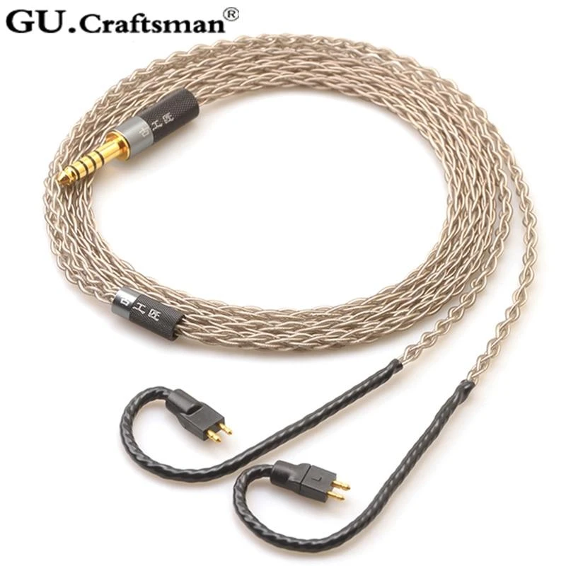 GUCraftsman 6N Silver Upgrade Cable For FitEar MH334 MH335DW Togo334 Private 223 Private 333 F111