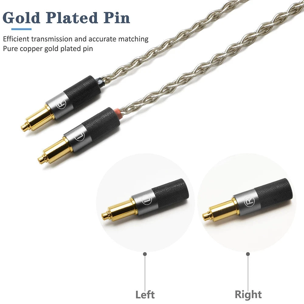 GUCraftsman 6N Single Crystal Silver Headphone Cables For SHURE SRH1440 SRH1540 SRH1840 - Image 2