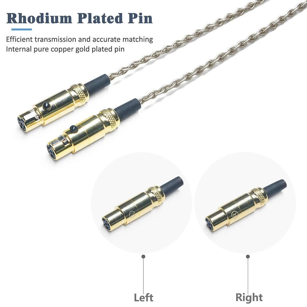 GUCraftsman 6N Single Crystal Silver Headphone Cables For Audeze LCD-X LCD-XC LCD-2 LCD-3 LCD-4 - Image 2