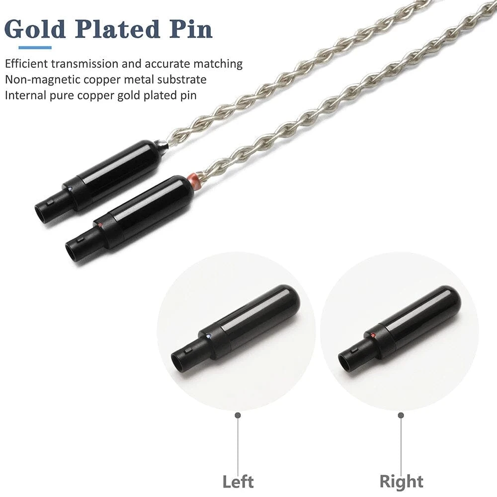 GUCraftsman 6N Single Crystal Silver Headphone Cables For SENNHEISER HD800 HD800S HD820 - Image 2