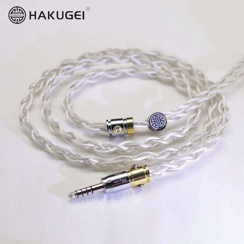 HAKUGEI Skyrim Litz 6N Pure Silver Shielding Cooxical Earphone Cable 2.5 3.5 4.4 - 0.78 2Pin / MMCX - Image 3