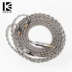 KBEAR Wide 8 Core Graphene Single Crystal Copper Plated Silver Cable