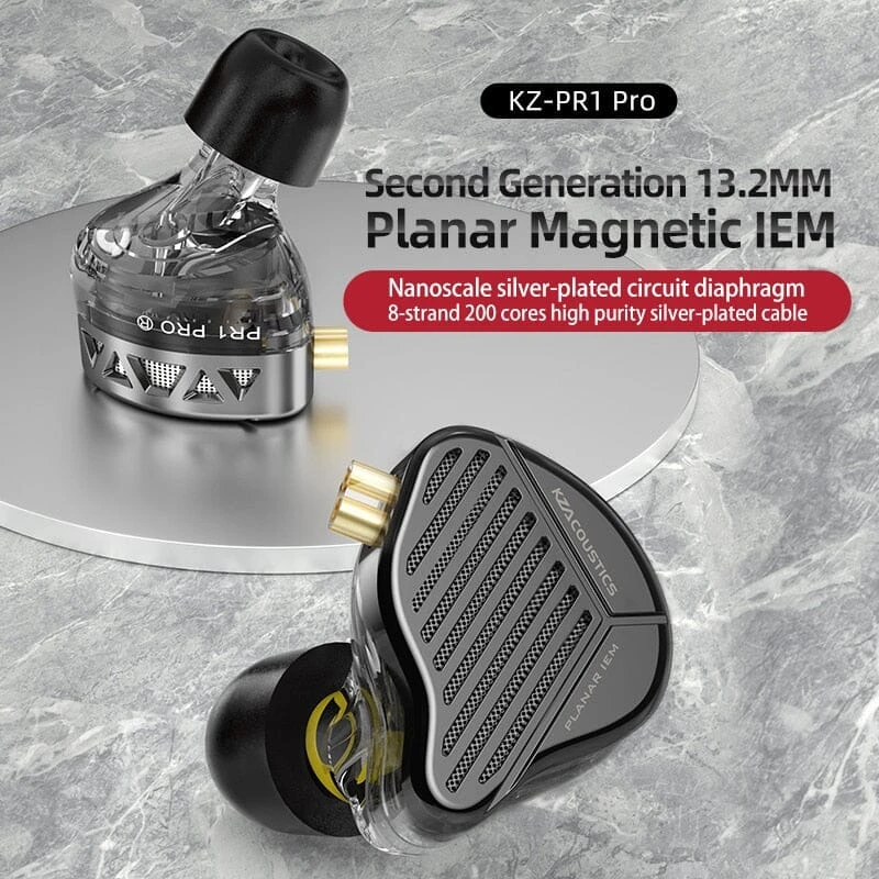 KZ PR1 Pro 2nd Gen 13.2MM Planar Magnetic In-Ear Monitors IEMs - Image 3