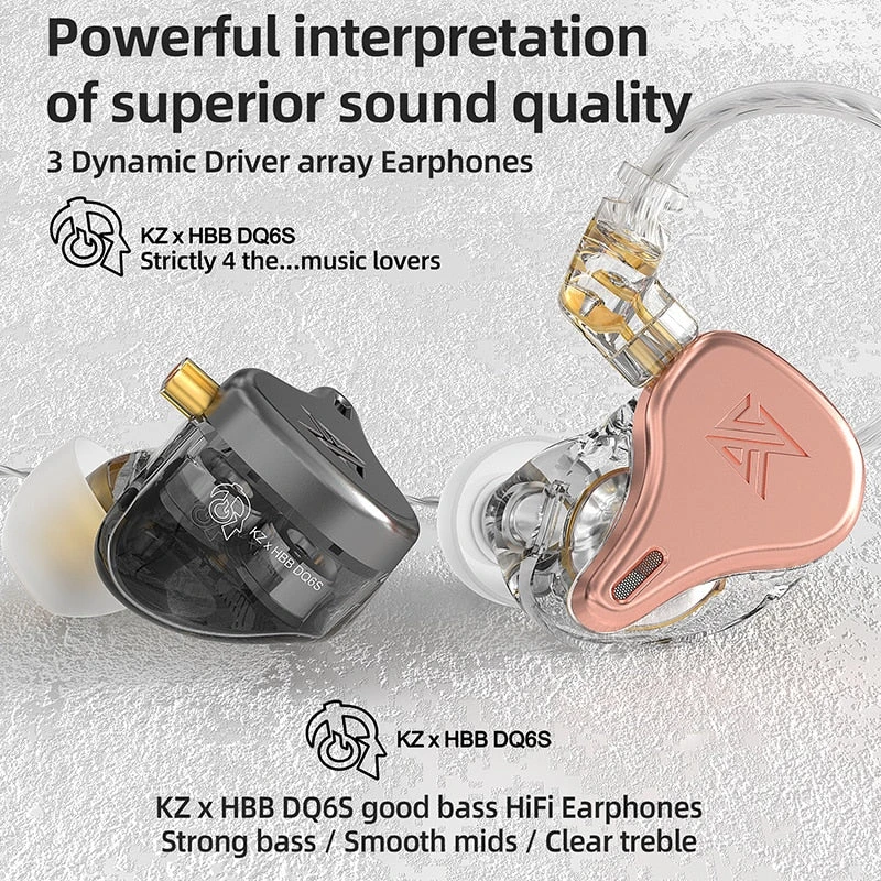 KZ × HBB DQ6S HIFI In-Ear Monitors - Image 4