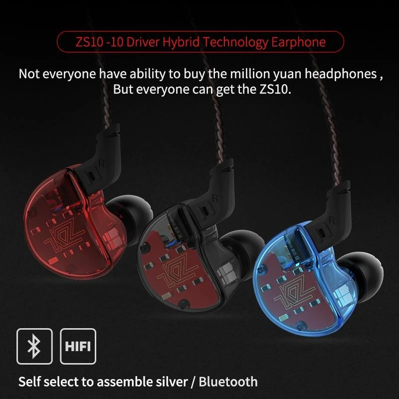 KZ ZS10 Earphones In Ear Headphone HIFI Bass Headset Earbuds - Image 6