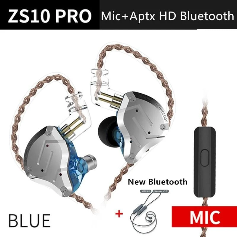 KZ ZS10 Pro Aptx HD Cable In Ear Hybrid 4BA+1DD Hifi Bass Earphones - Image 7