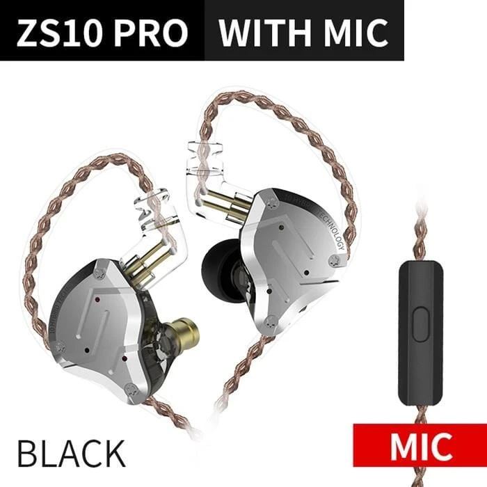 KZ ZS10 Pro Aptx HD Cable In Ear Hybrid 4BA+1DD Hifi Bass Earphones - Image 10