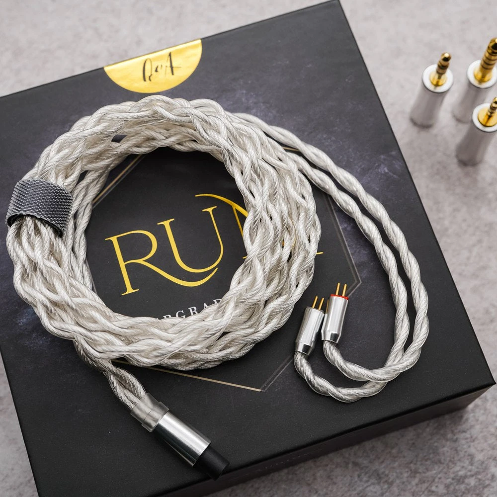 QoA RUM Silver Plated OCC Earphone Cable MMCX / 0.78mm - Image 3