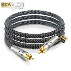 SKW WG20-03 Digital Coaxial SPDIF Audio Cable Silver Plated OCC Conductor RCA Cable Subwoofer Cord