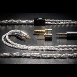 SoftEars Turboo Earphone Cable For SoftEars Turri Single Crystal Sterling Silver 2.5mm/4.4mm/3.5mm Swappable Plug