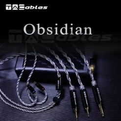 TACables Obsidian Black Litz 5N Occ &amp Earphone Cable 2.5 3.5 4.4 - 0.78 MMCX QDC A2DC