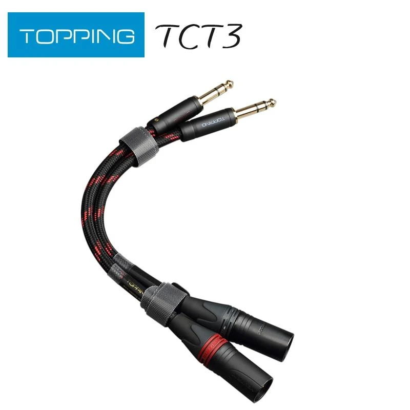 TOPPING TCT3 6.35mm TRS To 3-Pin Female XLR Balanced Copper Cable OCC (Pair)