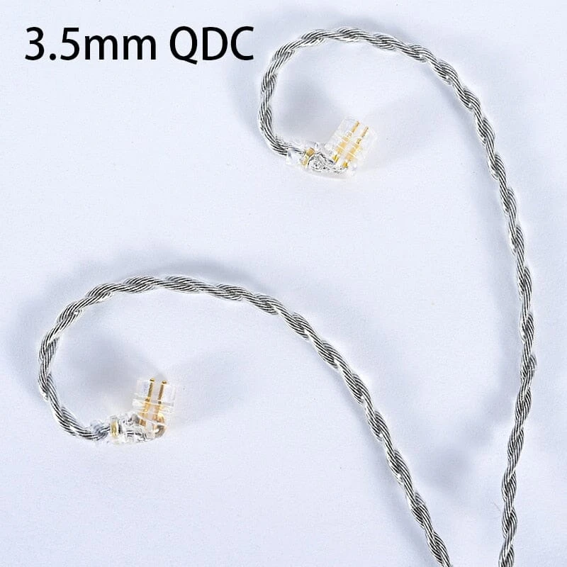 XINHS 4 Cores Graphene Alloy Silver Plated Earphone Cable 2.5 3.5 4.4 - MMCX 2Pin QDC TFZ - Image 14