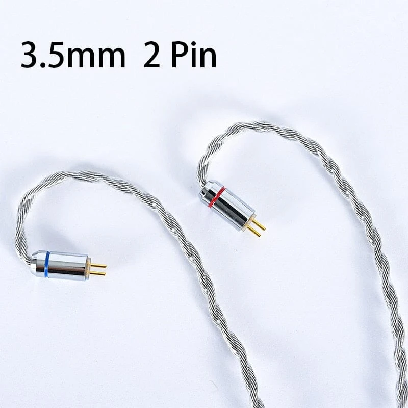 XINHS 4 Cores Graphene Alloy Silver Plated Earphone Cable 2.5 3.5 4.4 - MMCX 2Pin QDC TFZ - Image 8