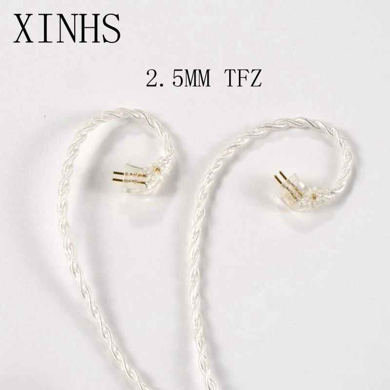 XINHS 4 Strands Silver-Pated Copper Earphone Cable 2Pin / MMCX / QDC / 0.75mm For ZSX/ZSN ZS10 Pro/AS16 - Image 10
