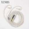 XINHS 4 Strands Silver-Pated Copper Earphone Cable 2Pin / MMCX / QDC / 0.75mm For ZSX/ZSN ZS10 Pro/AS16