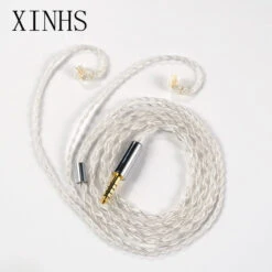 XINHS 4 Strands Silver-Pated Copper Earphone Cable 2Pin / MMCX / QDC / 0.75mm For ZSX/ZSN ZS10 Pro/AS16