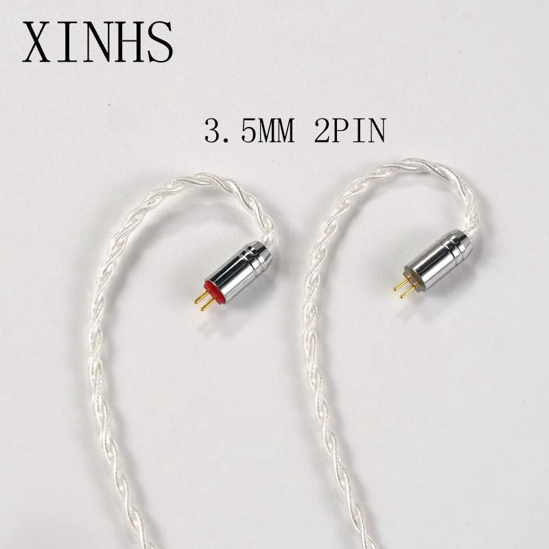 XINHS 4 Strands Silver-Pated Copper Earphone Cable 2Pin / MMCX / QDC / 0.75mm For ZSX/ZSN ZS10 Pro/AS16 - Image 14