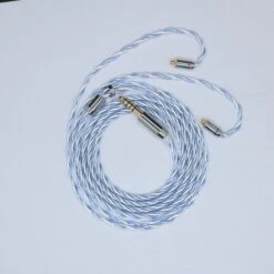 XINHS Blue Moon 6N Single Crystal Copper & Silver-Plated Mixed Braiding Cable 2.5 3.5 4.4 - MMCX 2Pin QDC TFZ
