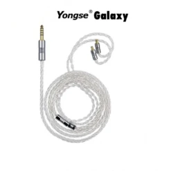 Yongse Galaxy 8 Core 5N-Pure Silver Earphone Cable 3.5/4.4mm-0.78 2PIN/MMCX